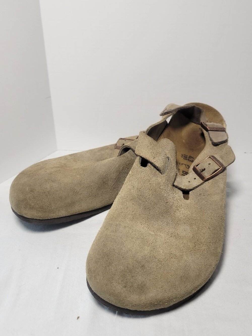 Birkenstock Tokio Taupe Suede Backstrap Clogs EU 43 Men's 10-10.5